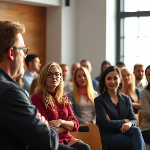 Grupo de personas participando activamente en un taller de oratoria.