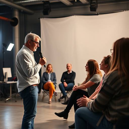 Instructor enseñando a los participantes cómo utilizar el storytelling para crear mensajes persuasivos.
